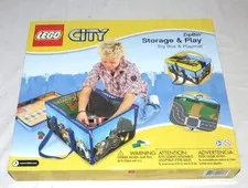 Lego City ZipBin Storage & Play Toy Box & Playmat - New