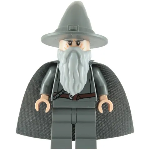 Lego The Lord Of The Rings: Gandalf The Grey Minifigure With Grey Cape 79003,