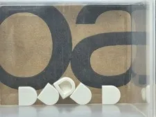 LEGO Parts - White Tile, Round 1 x 1 Half Circle Extended - No 24246 - QTY 5
