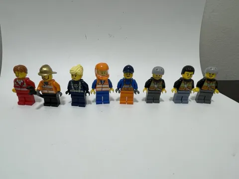 Lego Rescue Worker Minifigure Lot Of 8