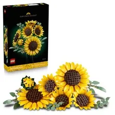 LEGO Botanicals Sunflower Bouquet - Artificial Flowers Set for Adults - Faux Sun