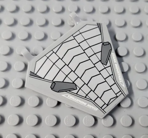 LEGO Light Bluish Gray Stark Industries Decorated Sticker Flag
