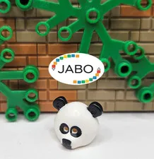 ( S12 / 8 / 13 ) LEGO 15506pb01 Headgear Mask Bear Rounded Panda