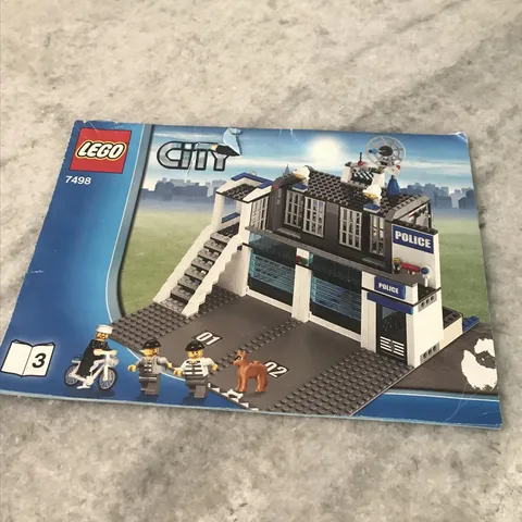 LEGO City Police Station 7498 Instruction Manual Book 3 Original Building Guide