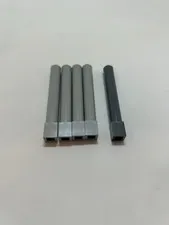 Lego 43888 1x1x6 round column support light bluish gray x4 dark bluish gray x1