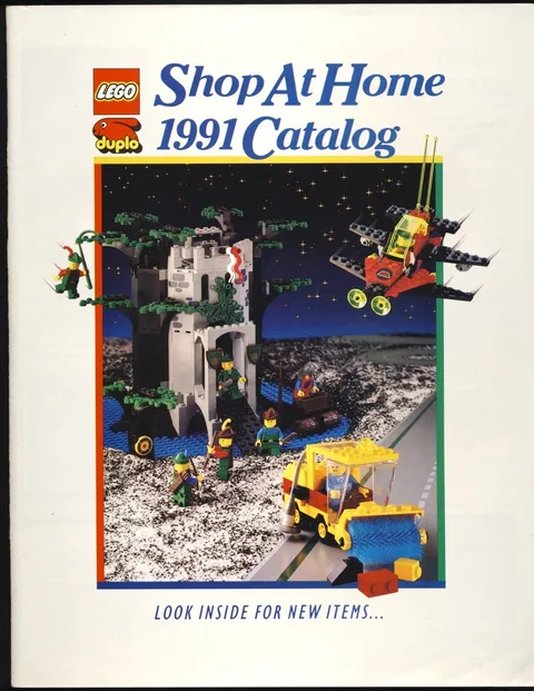 1991 LEGO Shop At Home DUPLO CATALOG Castle Forestmen's River Fortress" COVER