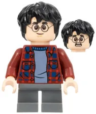 LEGO [No Color/Any Color] Harry Potter - Dark Red Plaid Flannel Shirt, Dark Blui