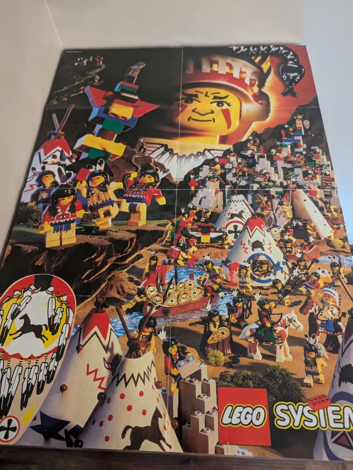Vintage (1997) LEGO Large WESTERN Poster 17" x 23" - Very Rare!