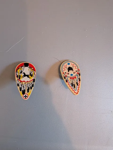 LEGO Part Shields with American Indian Pattern. Set of 2