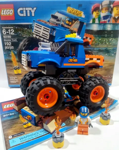 🔥LEGO 60180 Crusher Monster Truck 100% Complete w Minifigure Box & Instructions