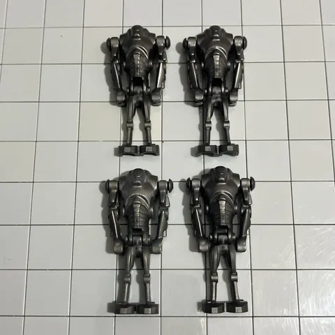 Lego Star Wars Super Battle Droid Pearl Dark Gray Lot Of 4 F5 71