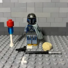 LEGO STAR WARS Pre Vizsla w/ Helmet, Cape, Hair Piece, Dark Saber, & Blaster