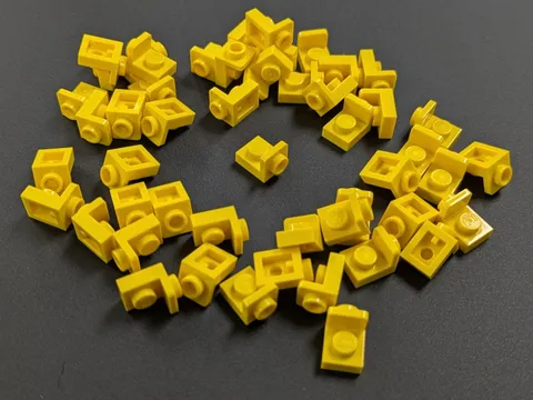 Lego x50 New Yellow Bracket 1 x 1 - 1 x 1 Inverted  # 36840