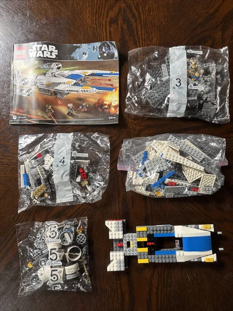 LEGO Star Wars: Rebel U-Wing Fighter (75155) Bags 1 &2 Open | Bags 3-5 Sealed