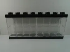 2016 LEGO BLACK / CLEAR DISPLAY CASE (LOOK) HOLDS 16 FIGURES