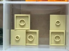 LEGO Parts - Tan Plate 2 x 2 1 Stud in Center (Jumper) - No 87580 - QTY 5
