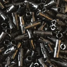 Lego Lot Black 2780 Technic Pin with Friction Ridges Lengthwise and Center Slots