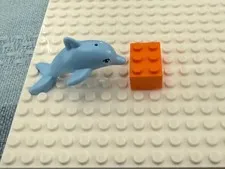 LEGO Sand Blue Dolphin Figure