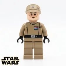 LEGO Imperial Officer Aresko Minifigure Dark Tan Uniform Star Wars 75082 sw0623