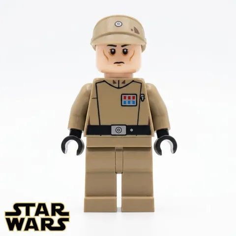 LEGO Imperial Officer Aresko Minifigure Dark Tan Uniform Star Wars 75082 sw0623