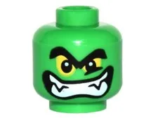 LEGO® Part 3626pb1533 - Minifigure, Head Alien - Hulk