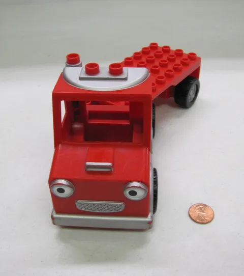 Lego Duplo Red Packer Vehicle & Trailer Truck Bob The Builder Vehicle #3288 #2