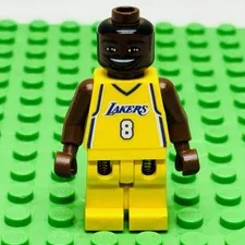 LEGO Minifigure NBA Basketball Kobe Bryant LA Lakers #8 Home Jersey • EX‼