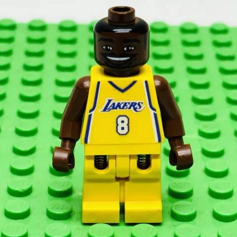LEGO Minifigure NBA Basketball Kobe Bryant LA Lakers #8 Home Jersey • EX‼