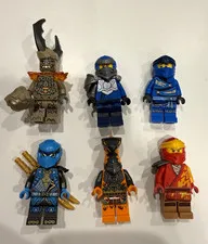 LEGO NINJAGO Minifigure Lot of 6 Legacy Jay, Kai, Nya, Dragons Rising, Earth Mon