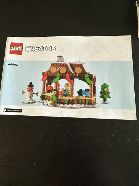lego 40602 winter village market stall instructions