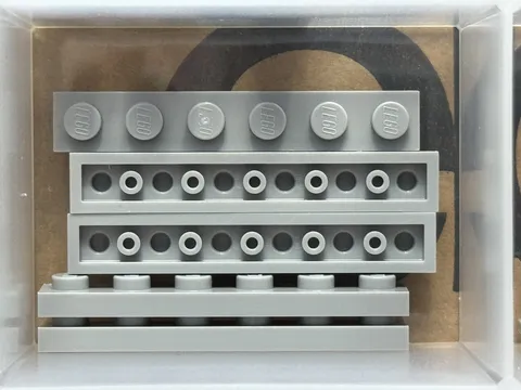 LEGO Parts - Light Bluish Gray Plate 1 x 6 - No 3666 - QTY 5