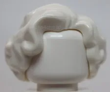 Lego White Minifigure Hair Female Short Wavy with Side Part