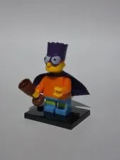 Lego Bart Simpson In Batman Costume -Bartman Custominifigure Set.71009 Serie 2 