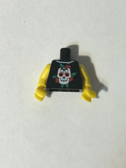 LEGO MInifigure Day of the Dead Torso shirt Skull Head Red Roses Face Love Ninja