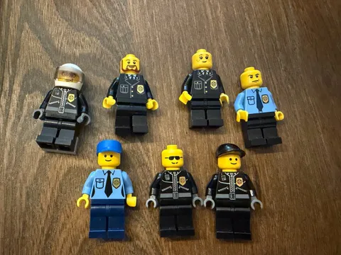 LEGO City Police Minifigure Lot of 7 Officers Figures Mixed Genuine LEGO