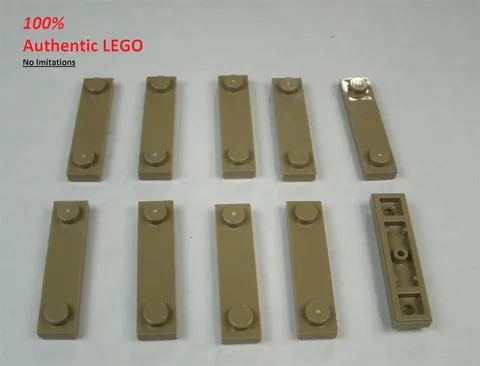 LEGO NEW 1x4 Dark Tan Plate Two Studs (10x) 6257599 Brick 41740