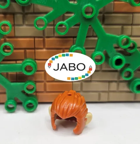 ( S12 / 8 / 25 ) LEGO 53094pb01 Hair and Sideburns Swept Back with Molded Ears