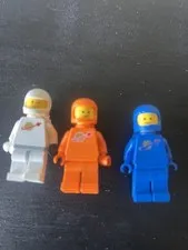 white orange and blue clasic lego space man