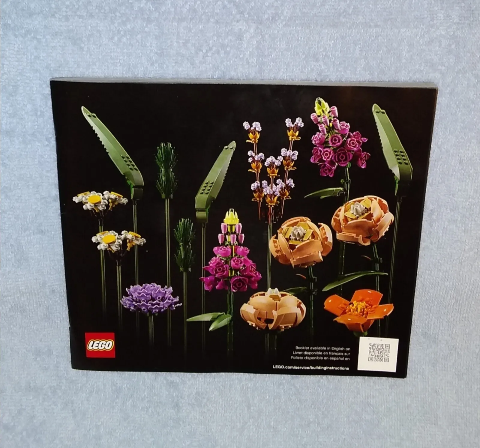 LEGO Flowers Set Instruction Booklet, Directions Manual, 2021