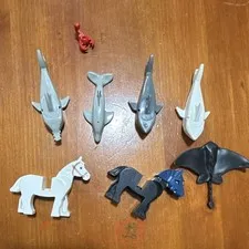 LEGO Animal & Creatures Figure Lot (8) Shark Dolphin Horse Manta Ray Scorpion