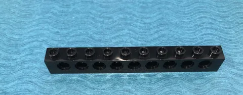 LEGO PART 2730 TECHNIC 1X10 BRICK WITH HOLES (BLACK)