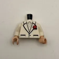 LEGO Bruce Wayne White Tuxedo Torso Minifigure Part Batman Movie 70909