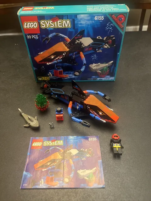 Lego Aquazone Aquasharks Deep Sea Predator 6155 Complete W/Box & Instructions