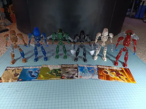 Lego Bionicle Toa Metru Lot Of 6 Missing One Part 99% Complete