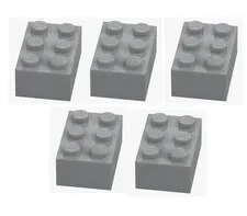 LEGO ® 5x brick 2x3 medium stone grey 3002 4211386 light grey spare parts brick New