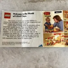 LEGO DUPLO Building Set Catalog Booklet 2320 Illustrated Vintage English 1982