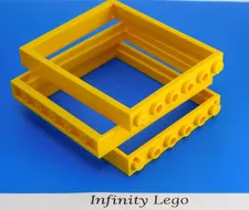 3 LEGO Yellow Window / Door Frame 1 x 6 x 6 with No Glass (42205) - 3 Pieces