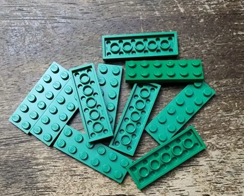 LEGO Green Plate 2 X 6 QTY 10. Part No. 3795.