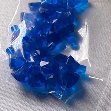 25x NEW Genuine LEGO -  Trans-Dark BlueRock 1 x 1 Jewel 24 Facet