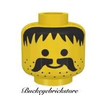 LEGO Yellow Minifig Head For Justin or Castle Knight